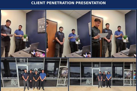 Client penetration testing presentation during a We Can Change IT student internship program.