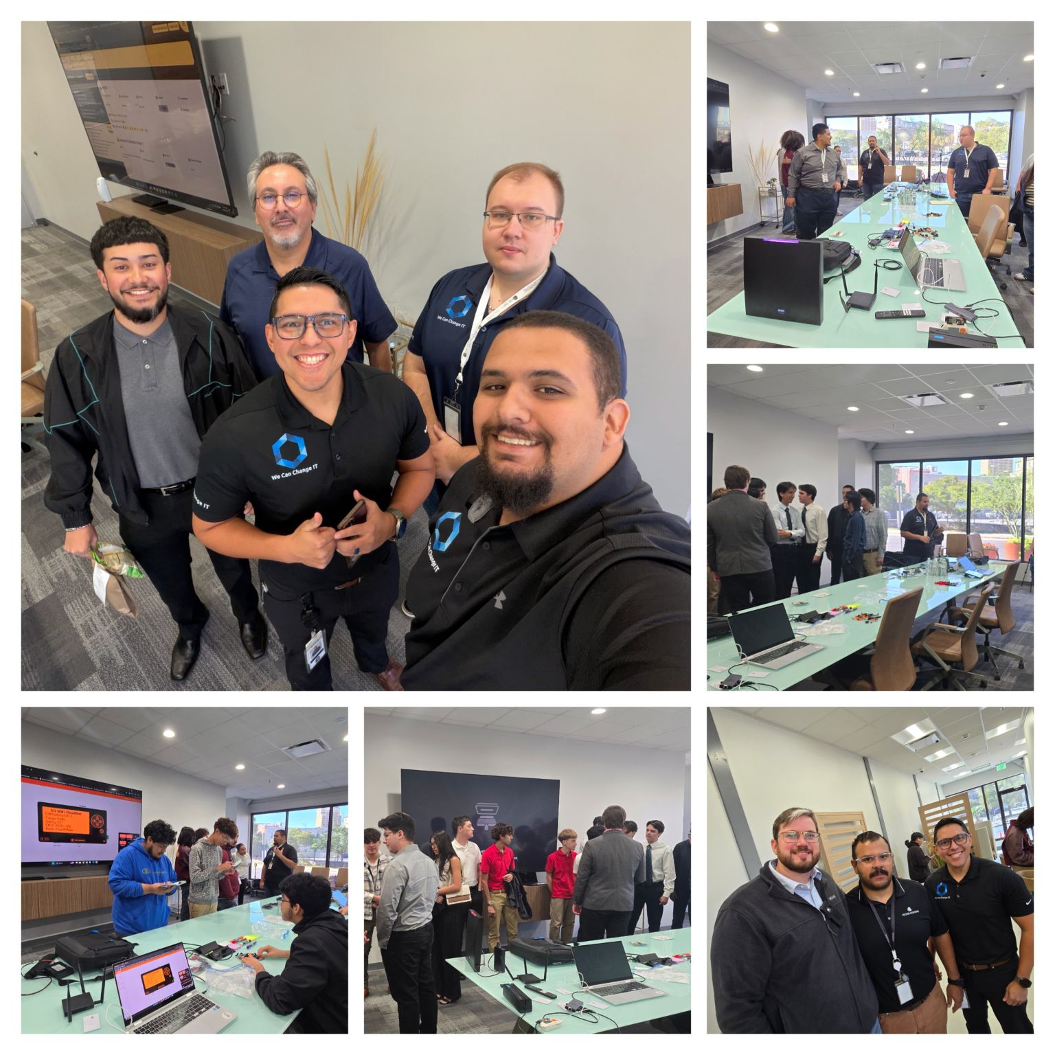 Students visiting a data center during a We Can Change IT technology program.