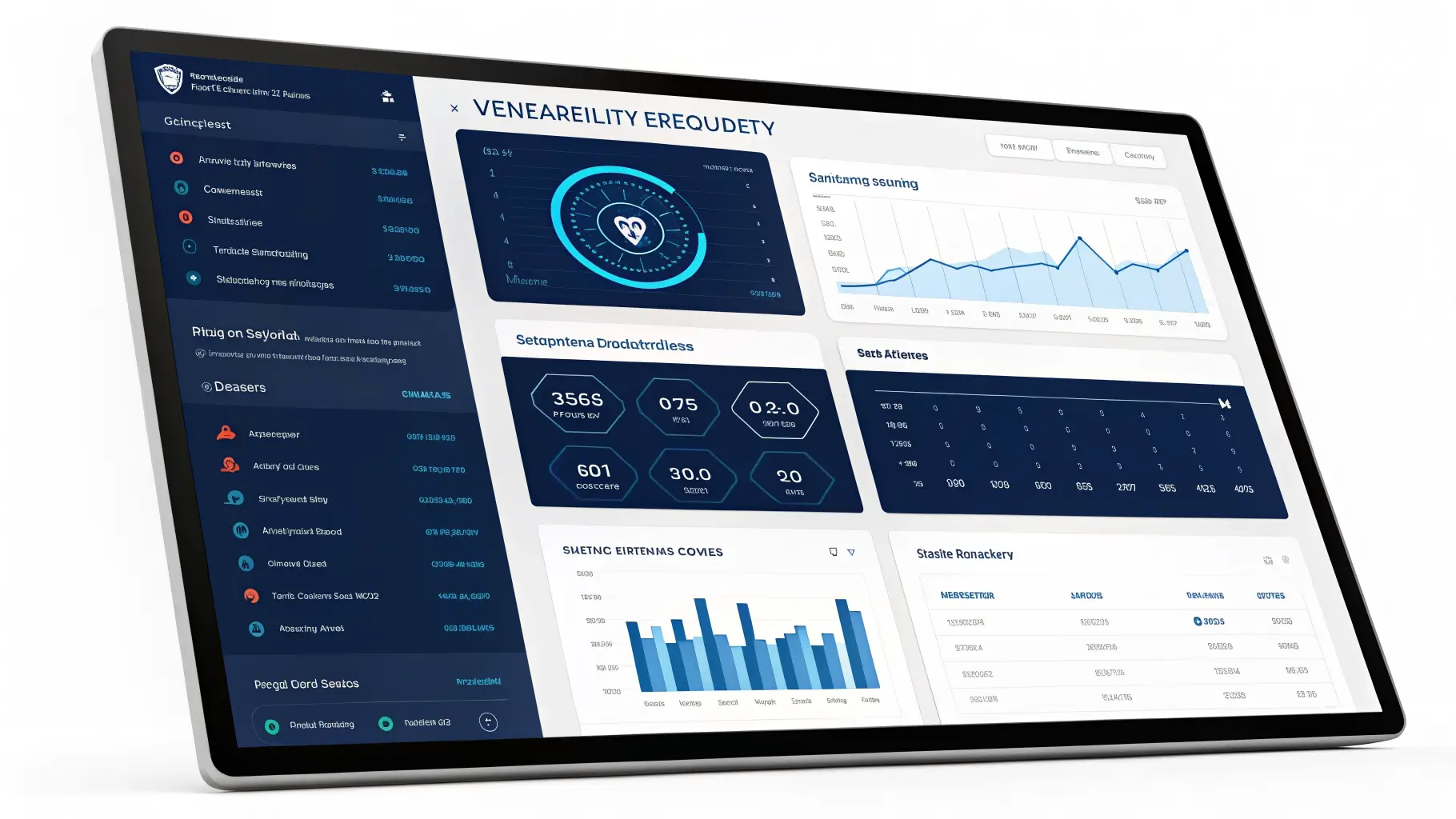 Vulnerability Remediation Project dashboard showing threat mitigation metrics