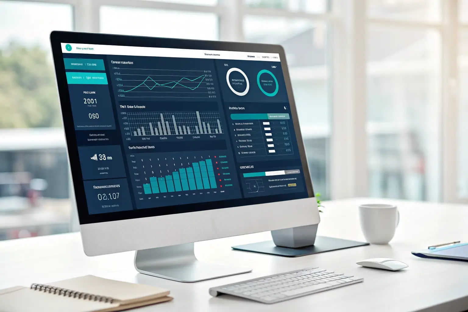 Interactive system metrics and application analytical dashboard
